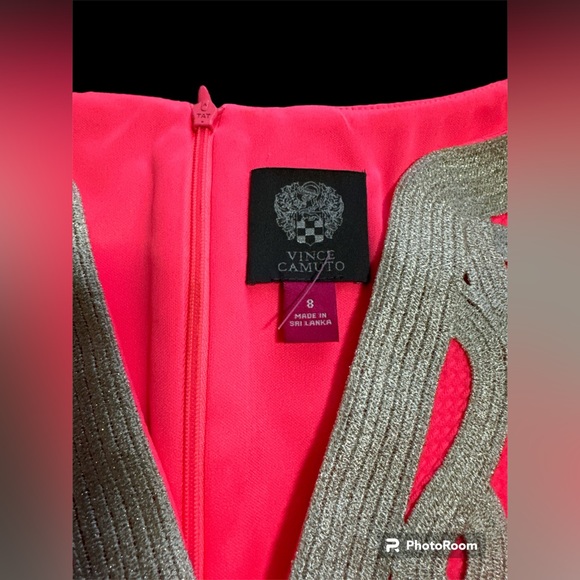 Vince Camuto Hot Pink & Gold Brocade
Sheath Dress - Picture 3 of 7